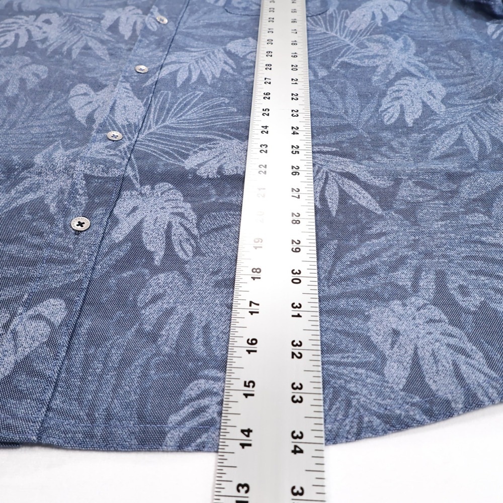 TOMMY BAHAMA Men's 3XLB Blue Floral Print Canyon Beach Flannel Button Up Shirt - Picture 8 of 8